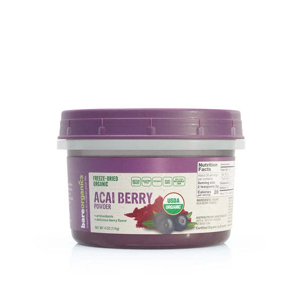 bareorganics Organic Acai Berry Powder 4 oz.