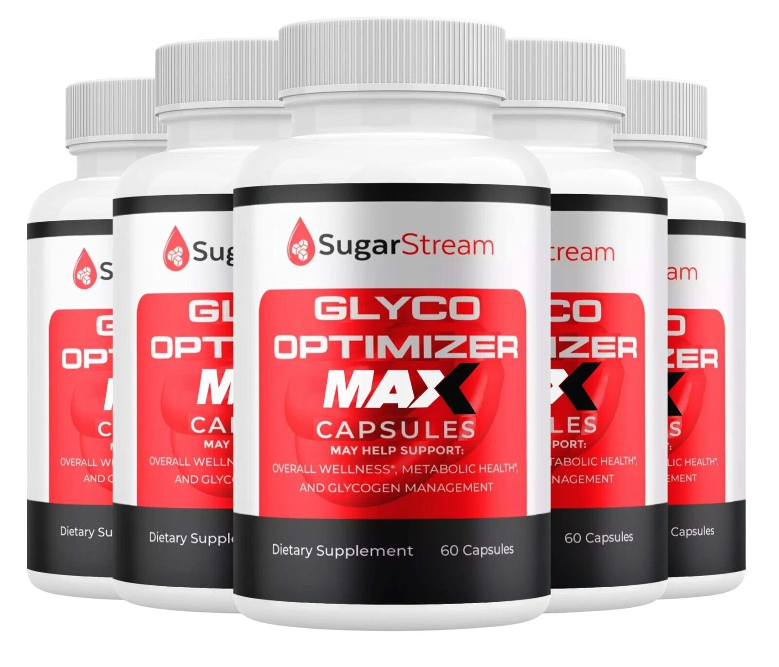 Sugar Stream Glyco Optimizer MAX Capsules SugarStream Pills ( 5 Pack )