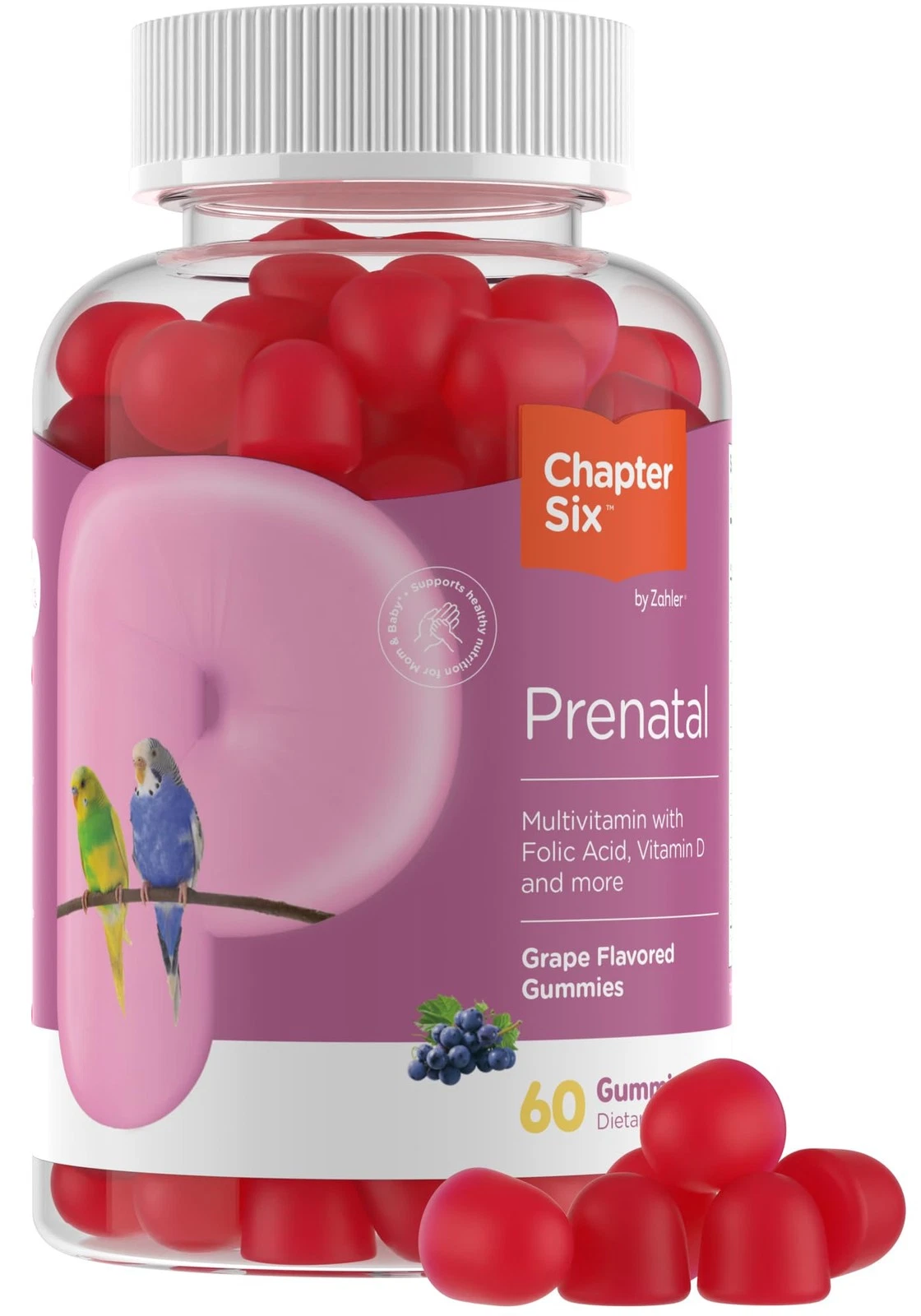 Zahler - Womens Prenatal Gummies - Grape Flavor - Prenatal Vitamins for Women