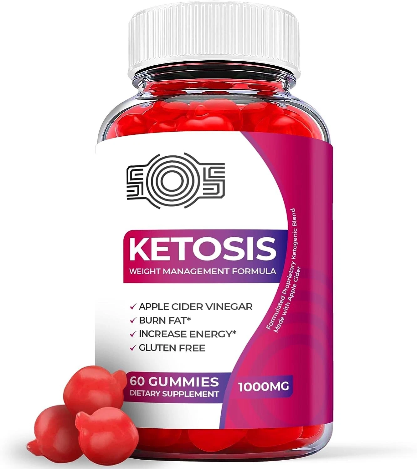 SOS Ketosis Keto Gummies - SOS Ketosis ACV Gummies For Weight Loss (1 Pack)