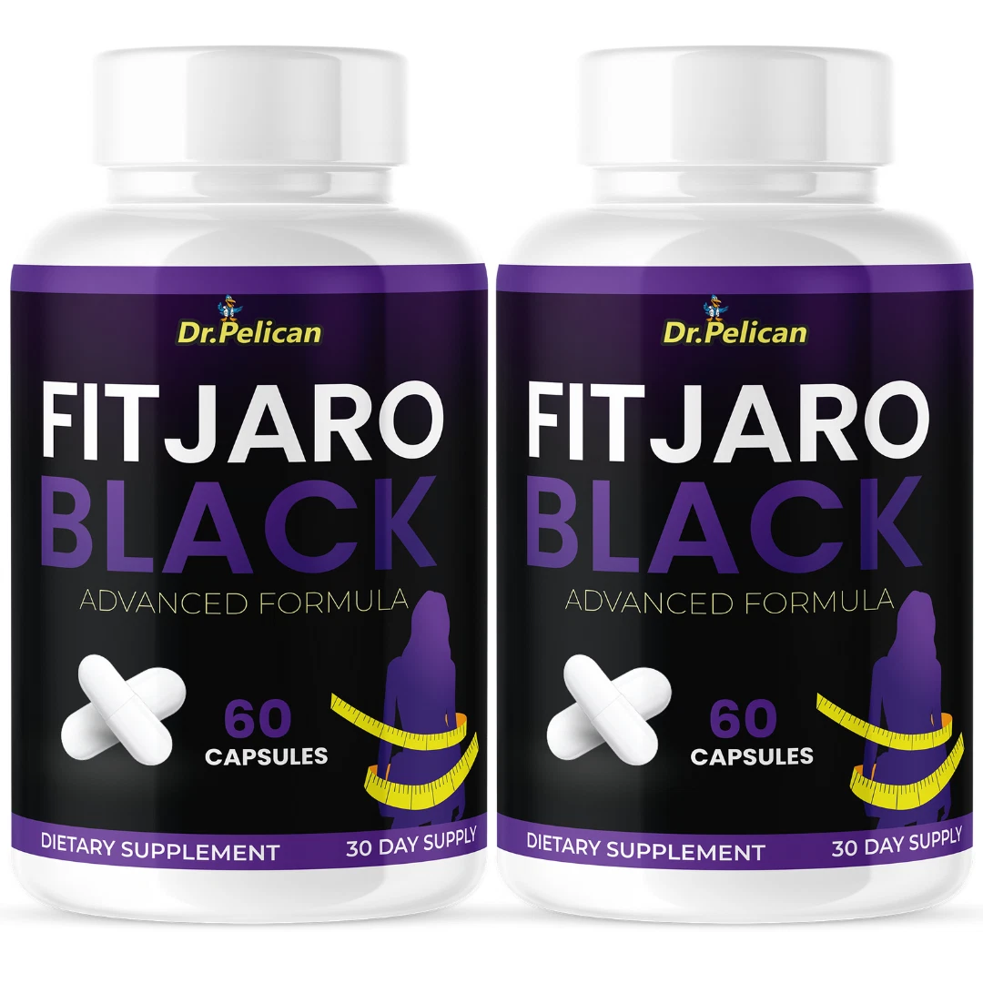 FitJaro Black- Healthy Dieting & Weight Support- 2 Bottles- 120 Capsules