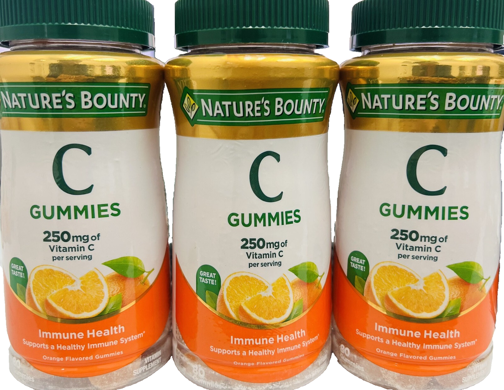 3-Pack Nature’s Bounty Vitamin C Gummies 250mg Each - 240 Count - *EXP 06/2026*