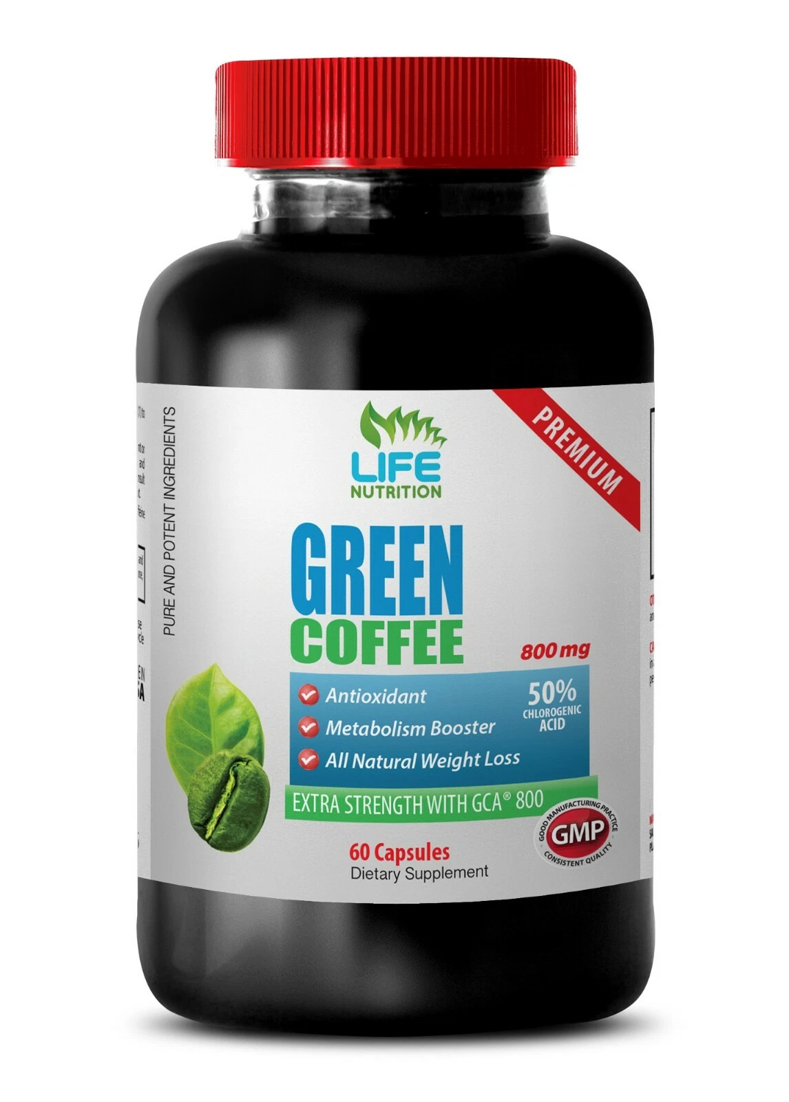 Green Coffee - Green Coffee Extract GCA 800mg - Weight Loss Pills 1B