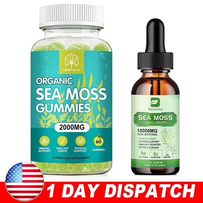 Organic Sea Moss Gummies Irish Sea Moss Drops Immune System Support