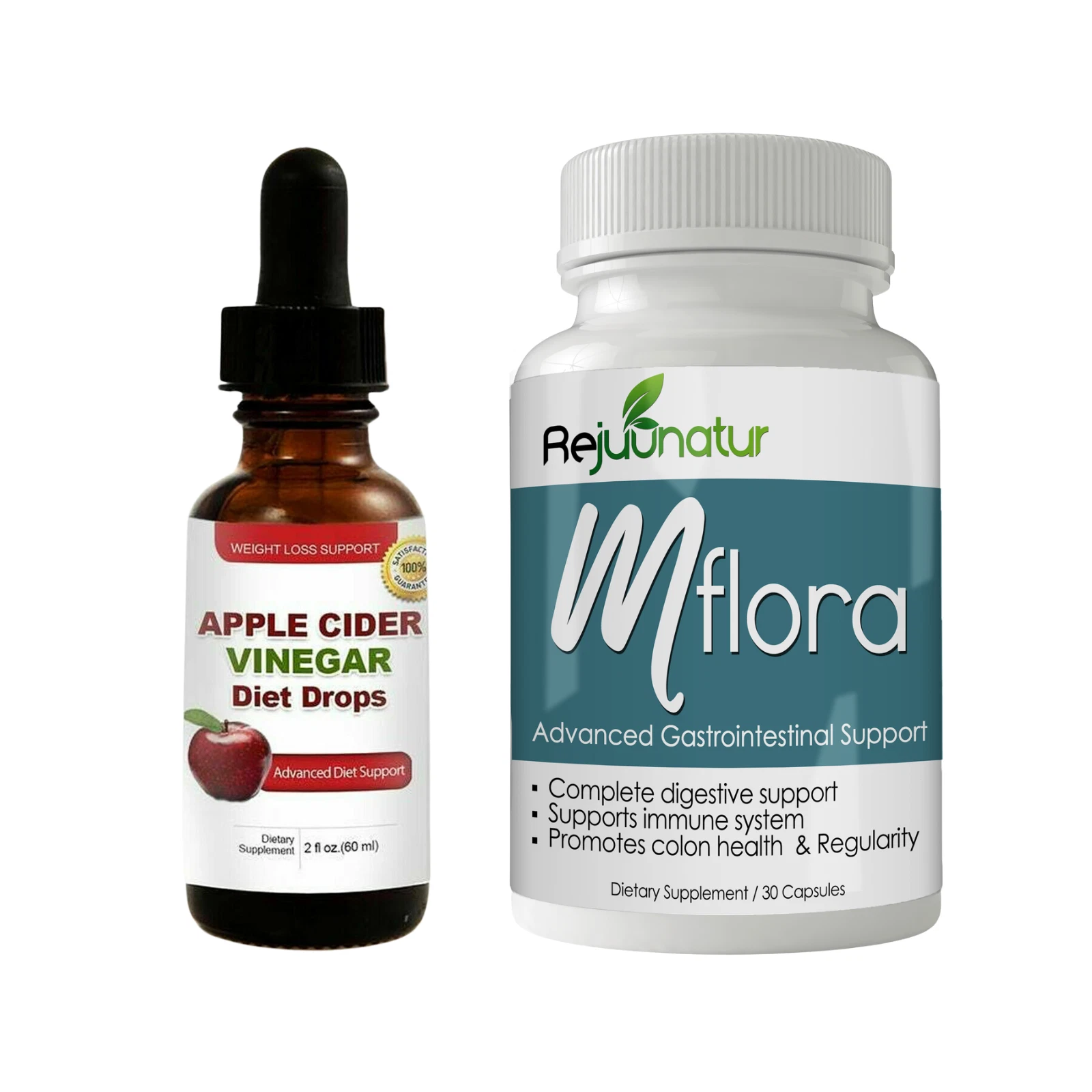 Apple Cider Vinegar Weight Loss Diet Drop Mflora Probiotic Digestive Supplements