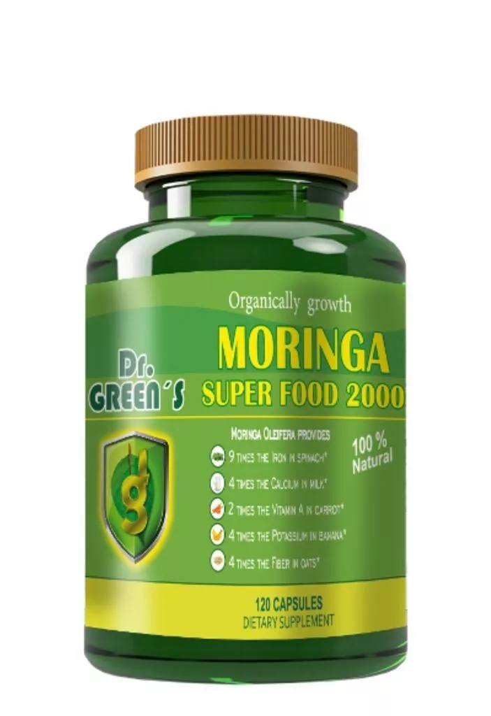 ORGANIC MORINGA Oleifera Powder Capsules 120 100 % PURE VIDA 2000mg x/s