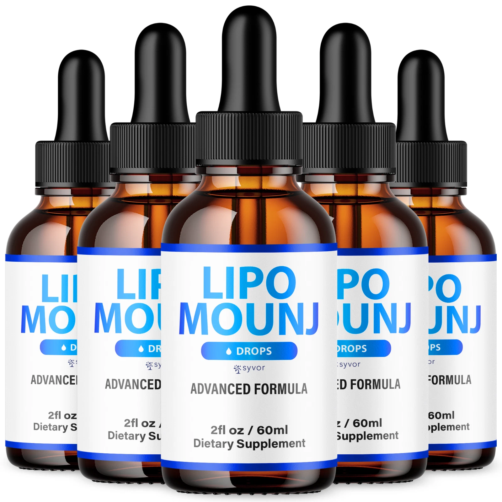 Lipo Mounj Drops Advanced Formula Health & Fitness Support Supplement (5 Pack)