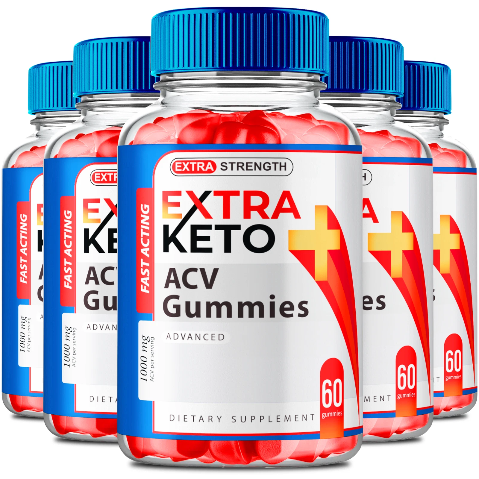 (5 Pack) Extra Keto Gummies, Extra Keto ACV Gummies Weight Loss (300 Gummies)