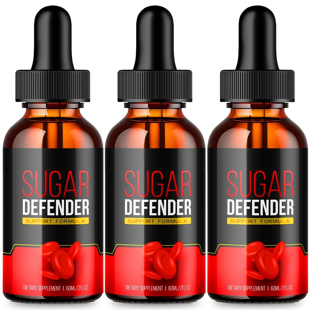(3 Pack) Sugar Defender, Sugar Defender Blood Sugar Support Supplement (6oz)