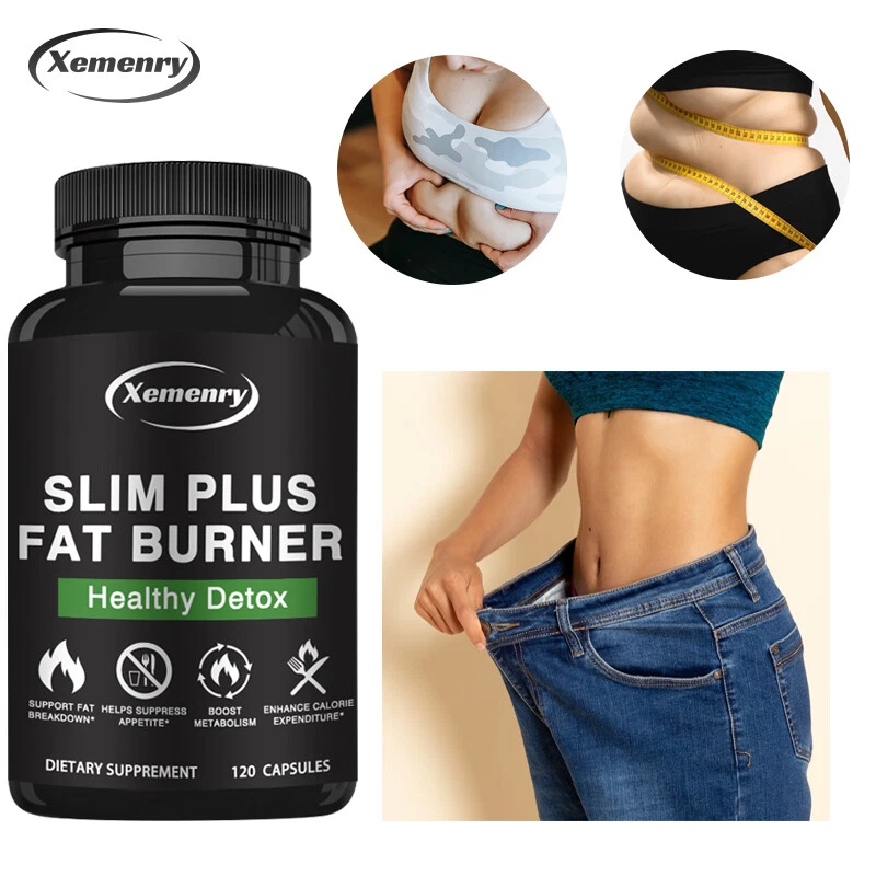 Slim Plus Fat Burner - Detox, Weight Loss - with Garcinia Cambogia, Green Tea