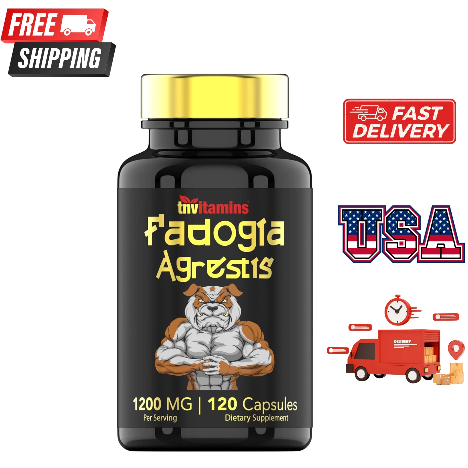 Fadogia Agrestis: 1200Mg - 120 Capsules | Ultra-Potent Fadogia Agrestis Extract