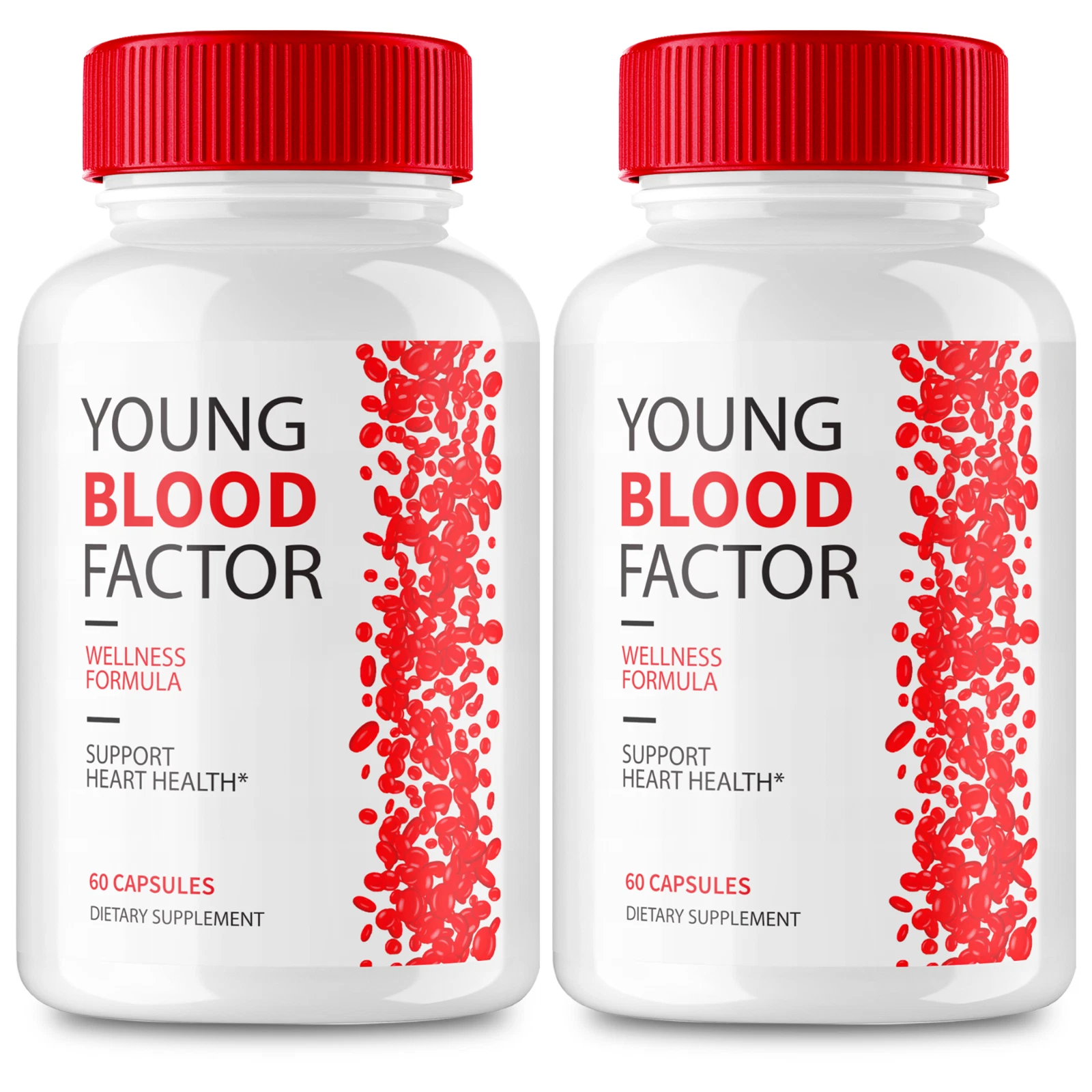 (2 Pack) Young Blood Factor Blood Sugar Support Capsules, Heart Health Pills