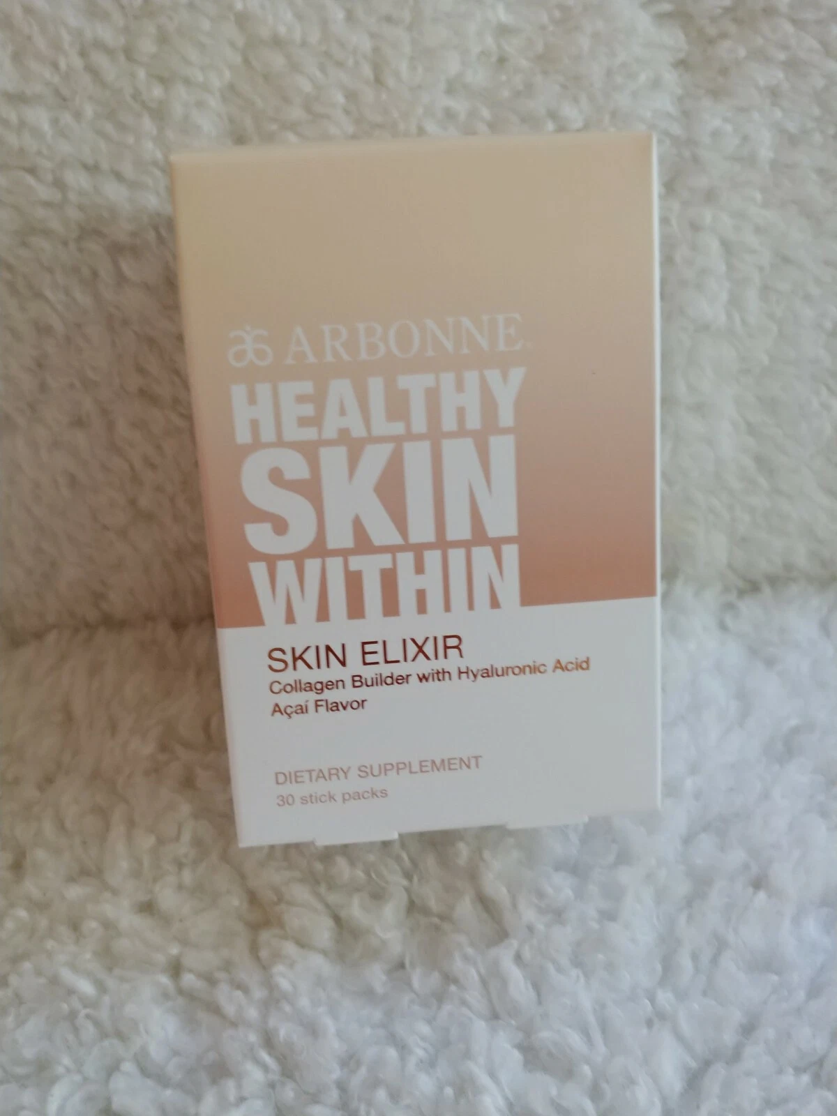30 STICKS!Arbonne Healthy Skin Elixir Collagen Builder Hyaluronic Acid Box NEW!