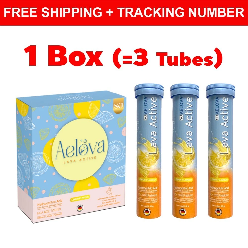 1 Box Aelova Lava Active Weight Control Dietary Supplement Effervescent Tablet