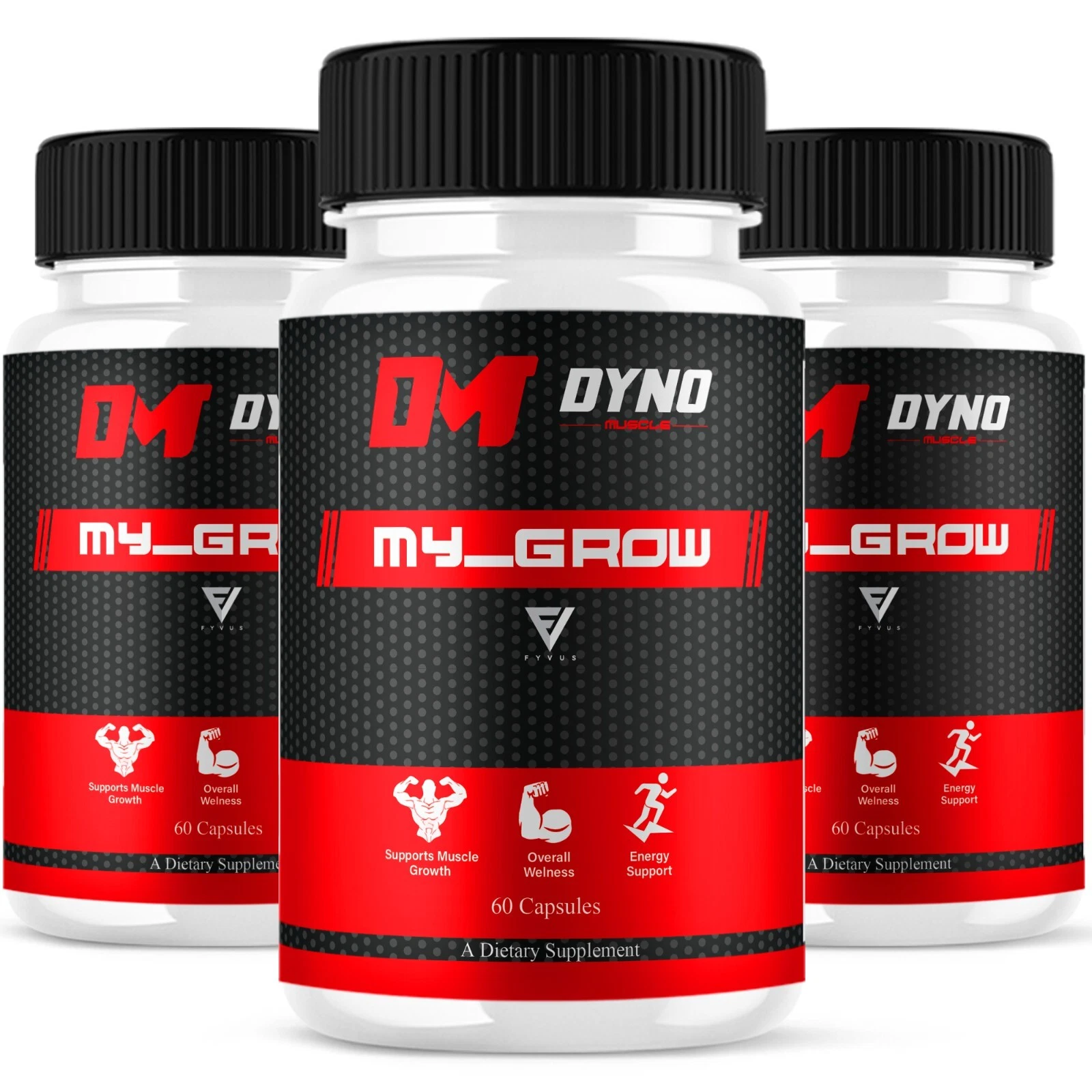 (3 Pack) Dyno My-Grow Muscle Support Dyno My-Grow Supplement (180 Capsules)