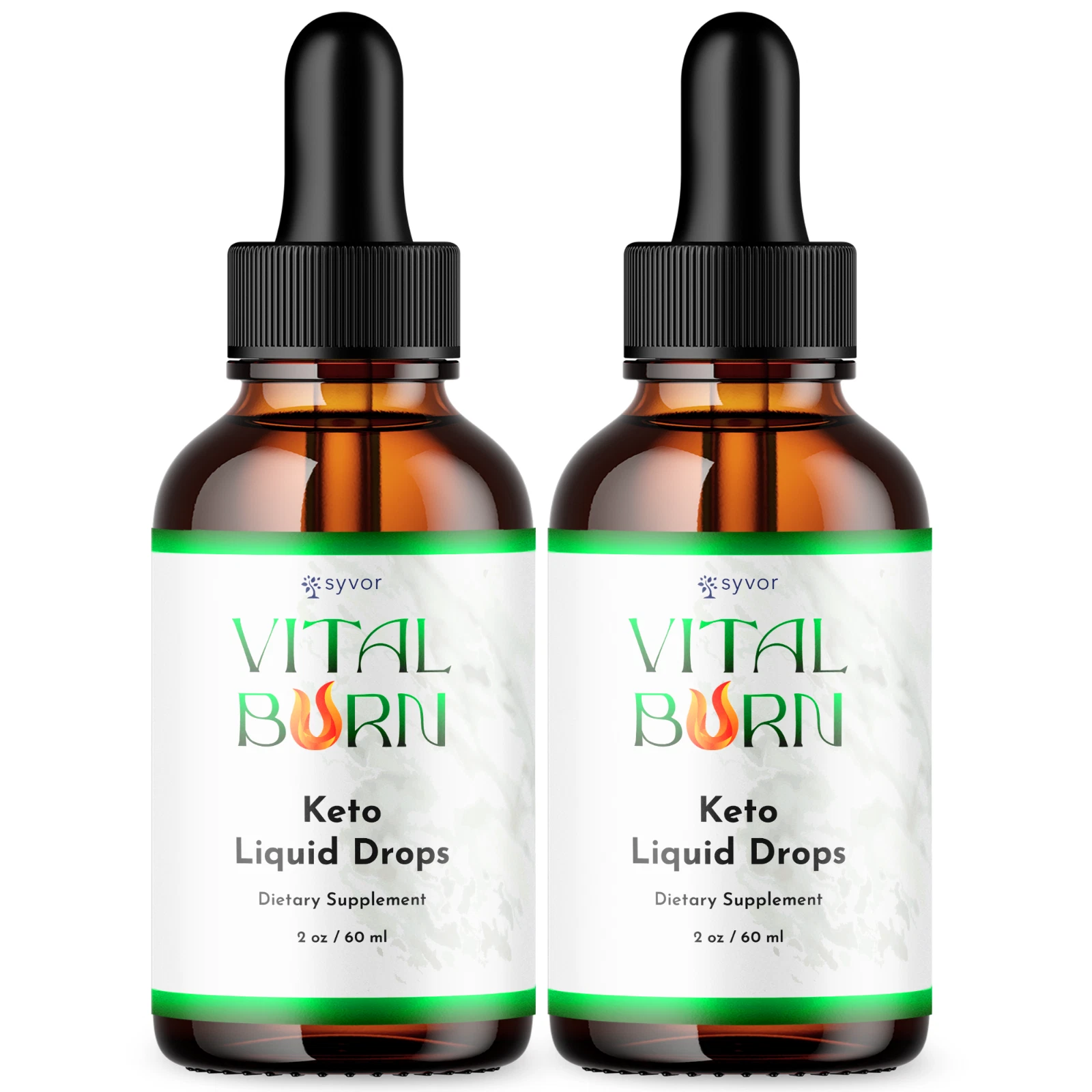Vital Burn Keto Drops Advanced Liquid Supplement for Fitness Support ( 2 Pack )
