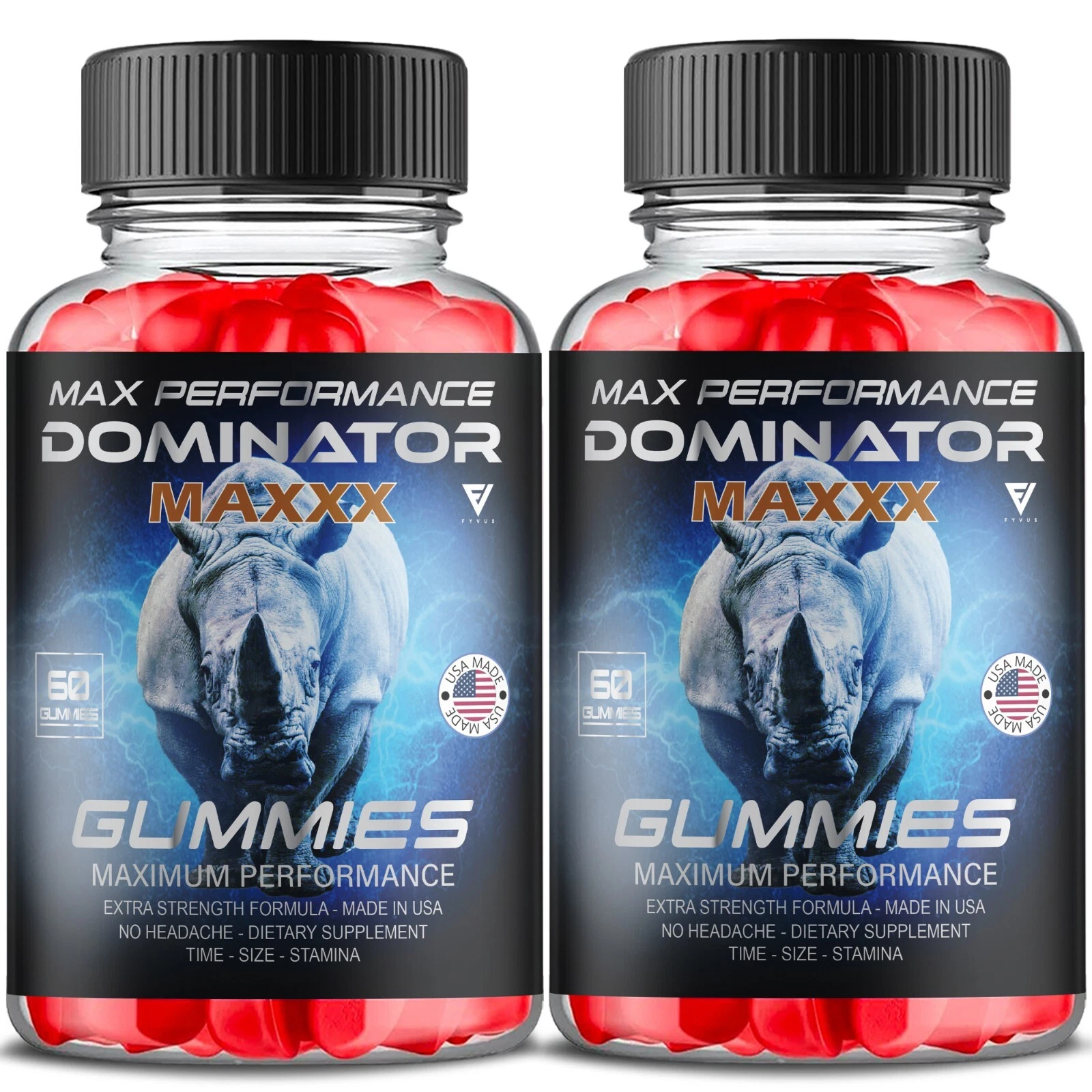 (2 Pack) Dominator Maxx Gummies DominatorMaxx Gummy Supplement (120 Gummies)