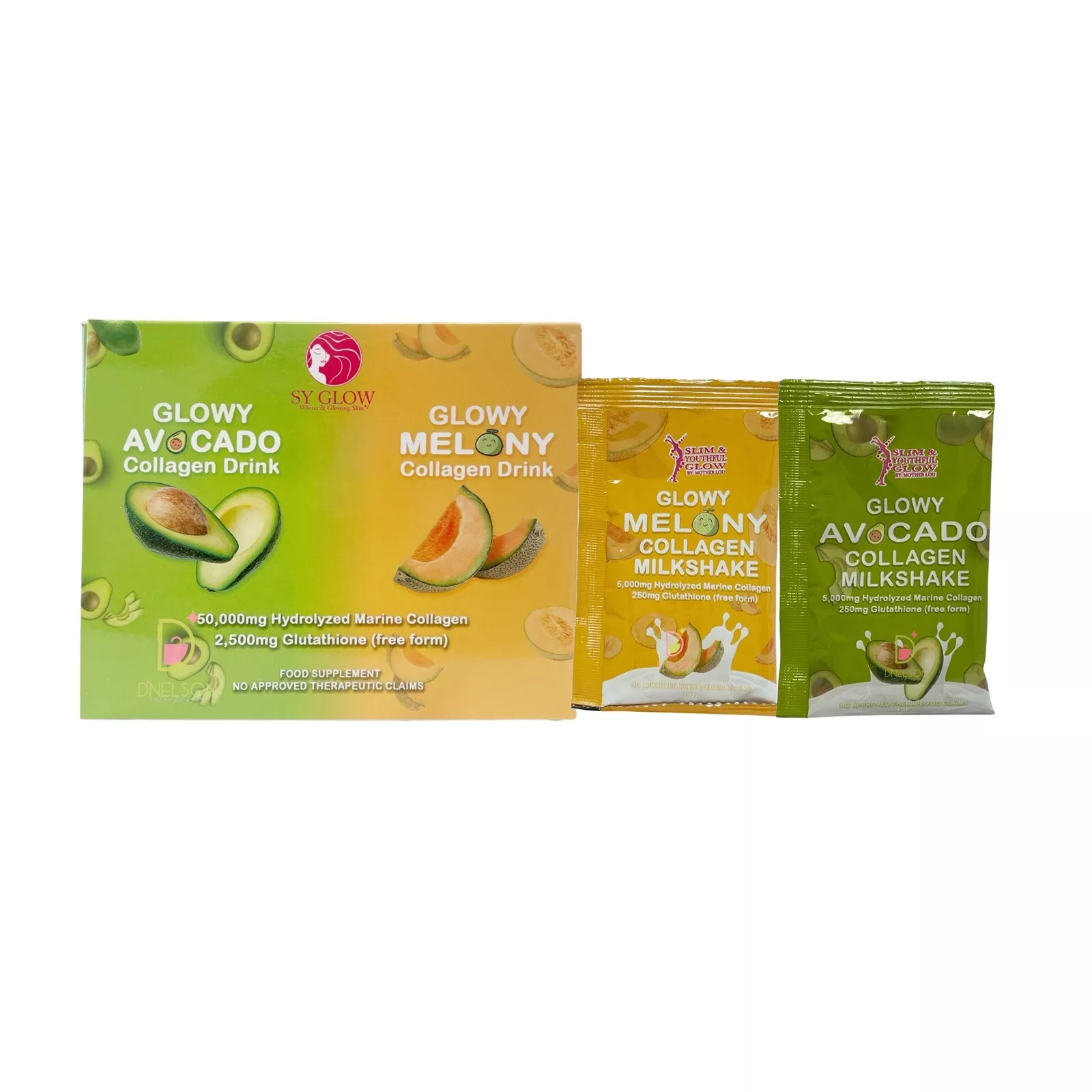 SY GLOW Glowy Avocado & Glowy Melony Collagen Drink