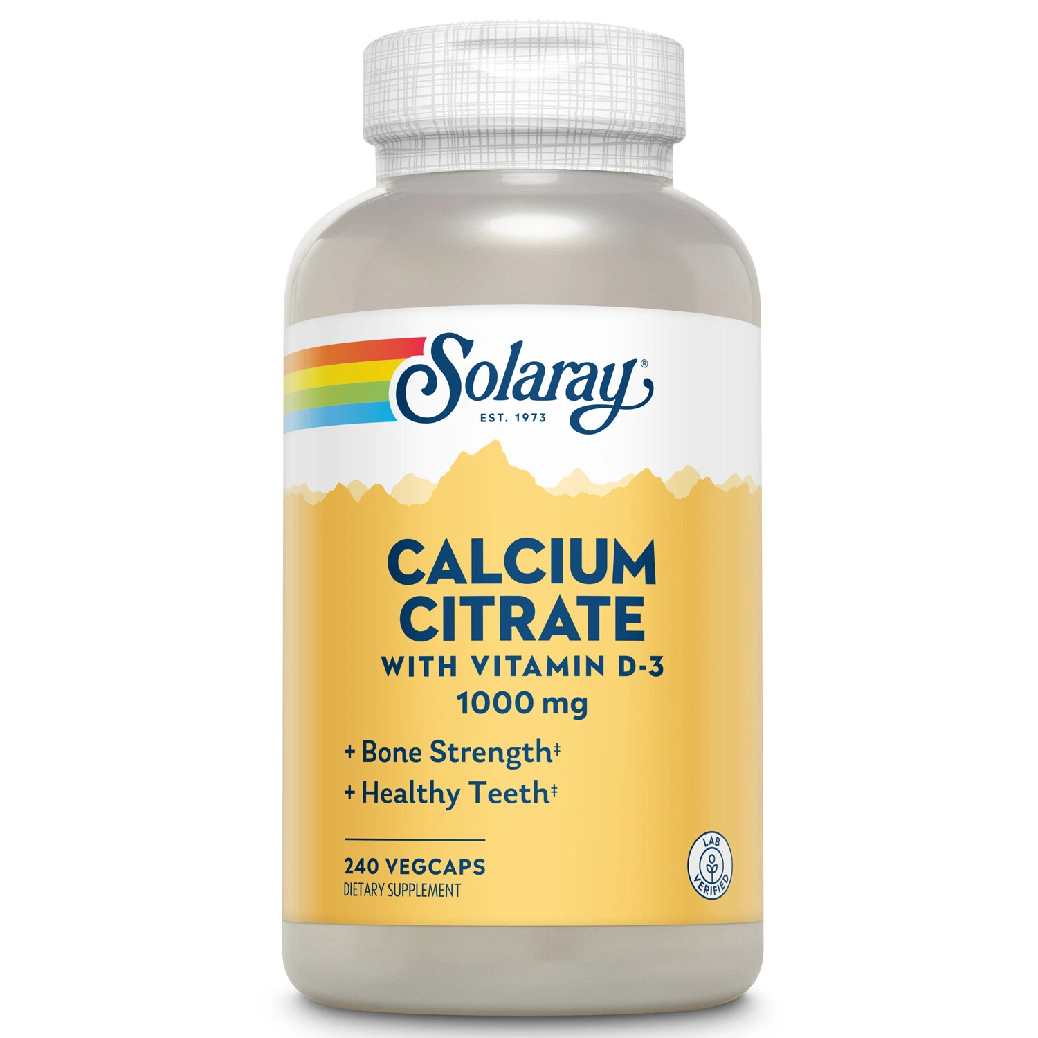 Solaray Calcium Citrate with Vitamin D-3 1000mg | 240 CT