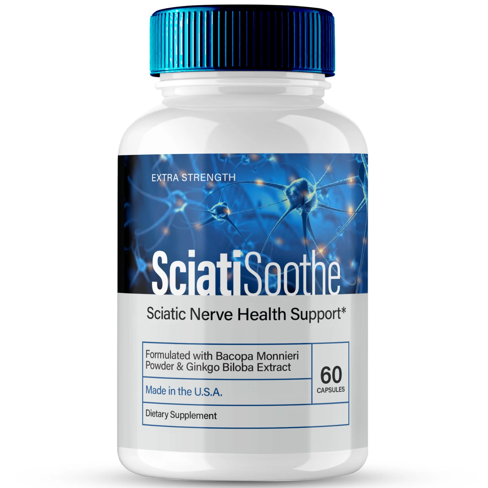 SciatiSoothe Brain & Focus Cognitive Pills - Improve Memory & Brain Fog 60ct