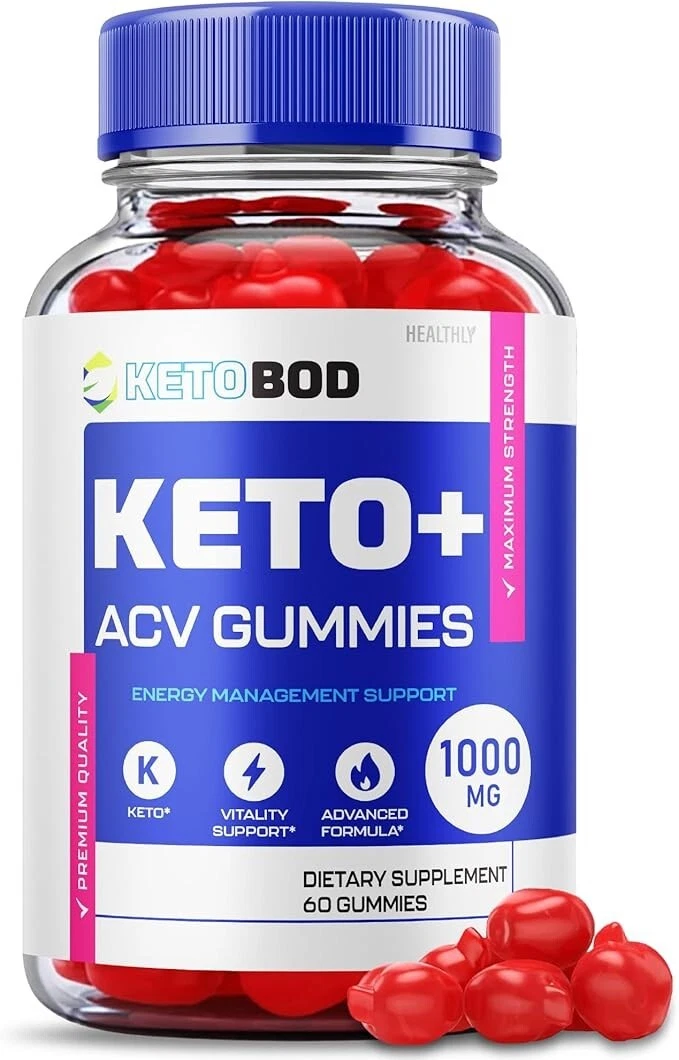 Ketobod Keto ACV Gummies Vitality Support Dietary Supplement 1000mg (60 Gummies)