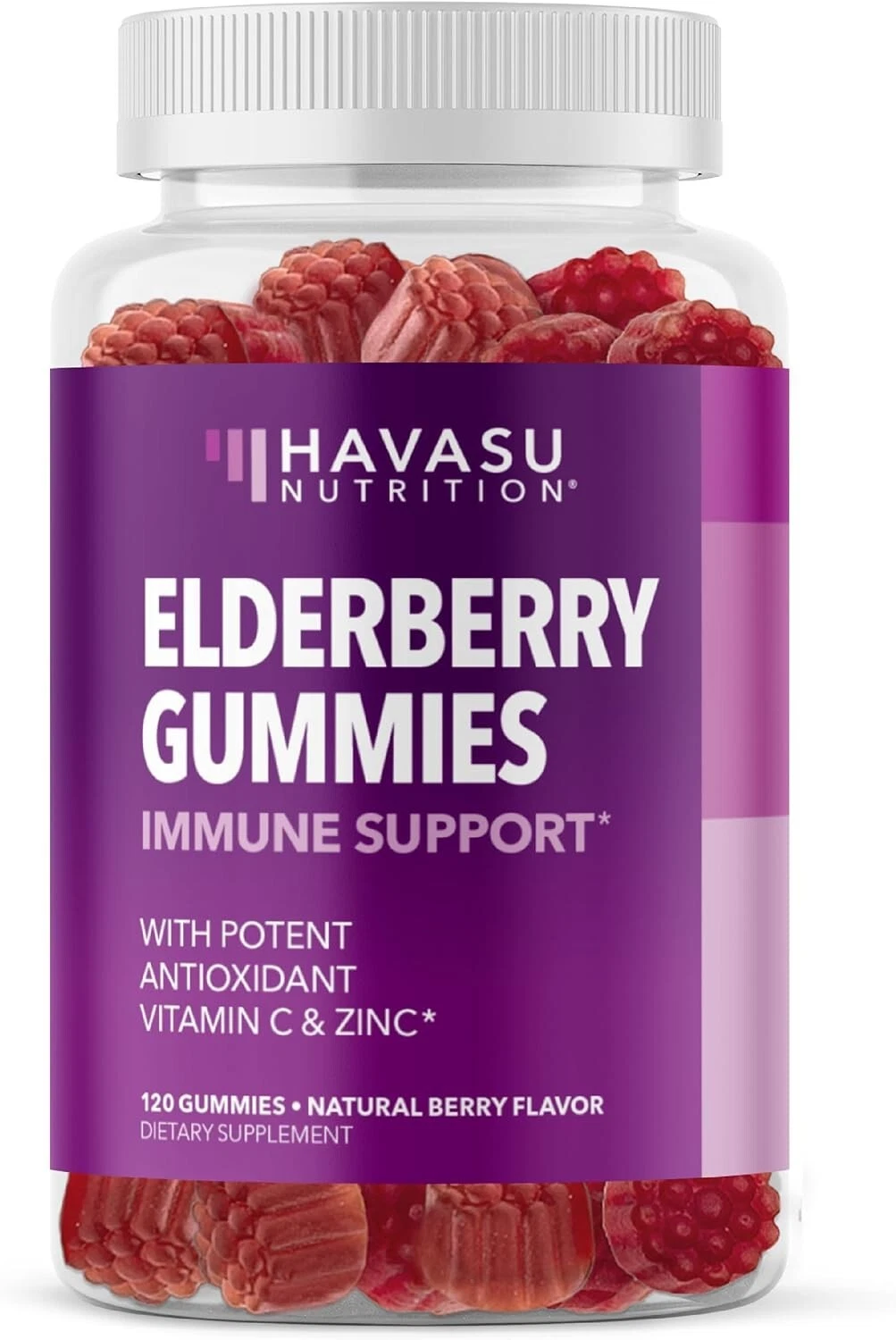 Havasu Sambucus Elderberry Gummies for Adults Immune Support Gummies 120 gummies