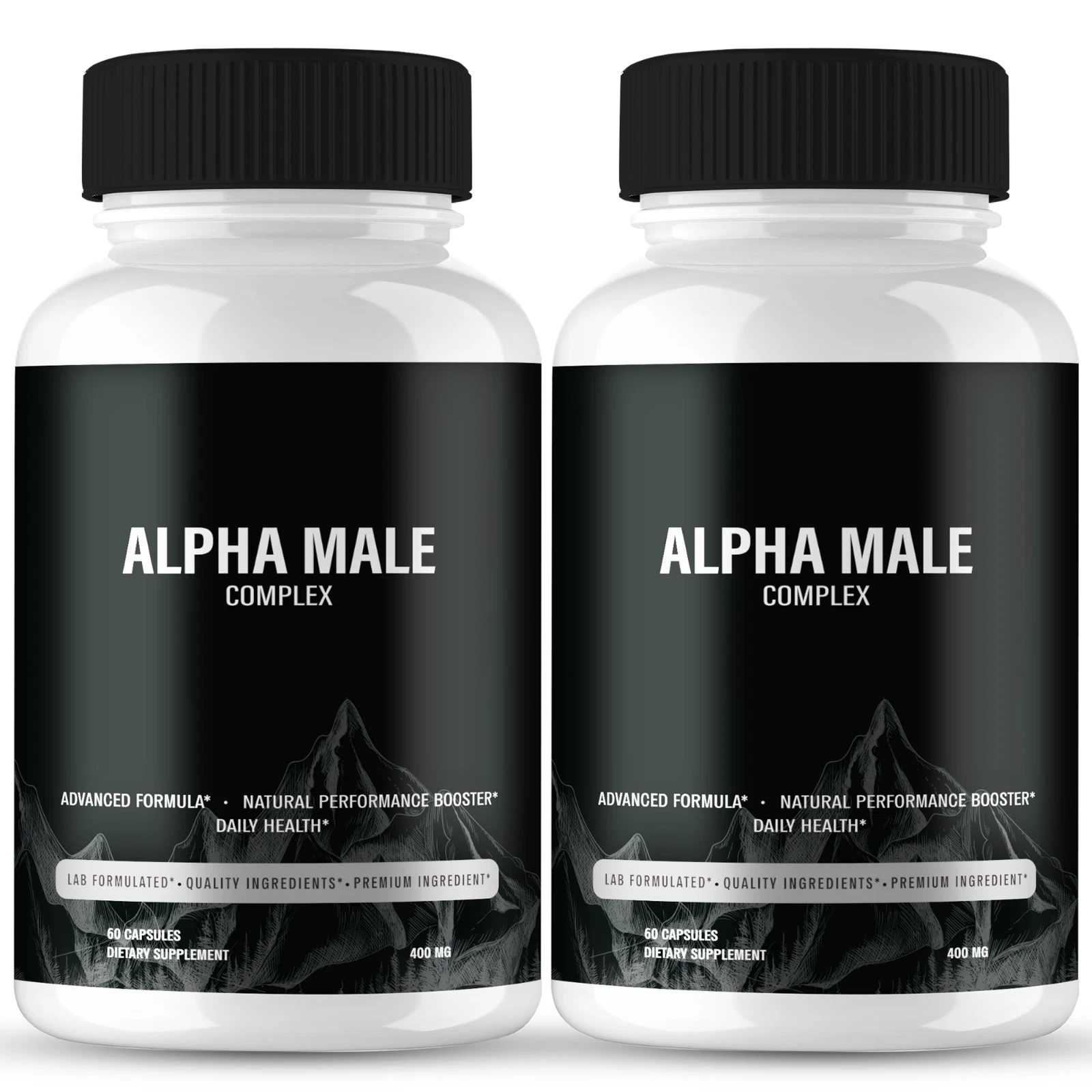 (2 Pack) Alpha Male Complex Men Capsules, Extra Strength Male Performance Pills