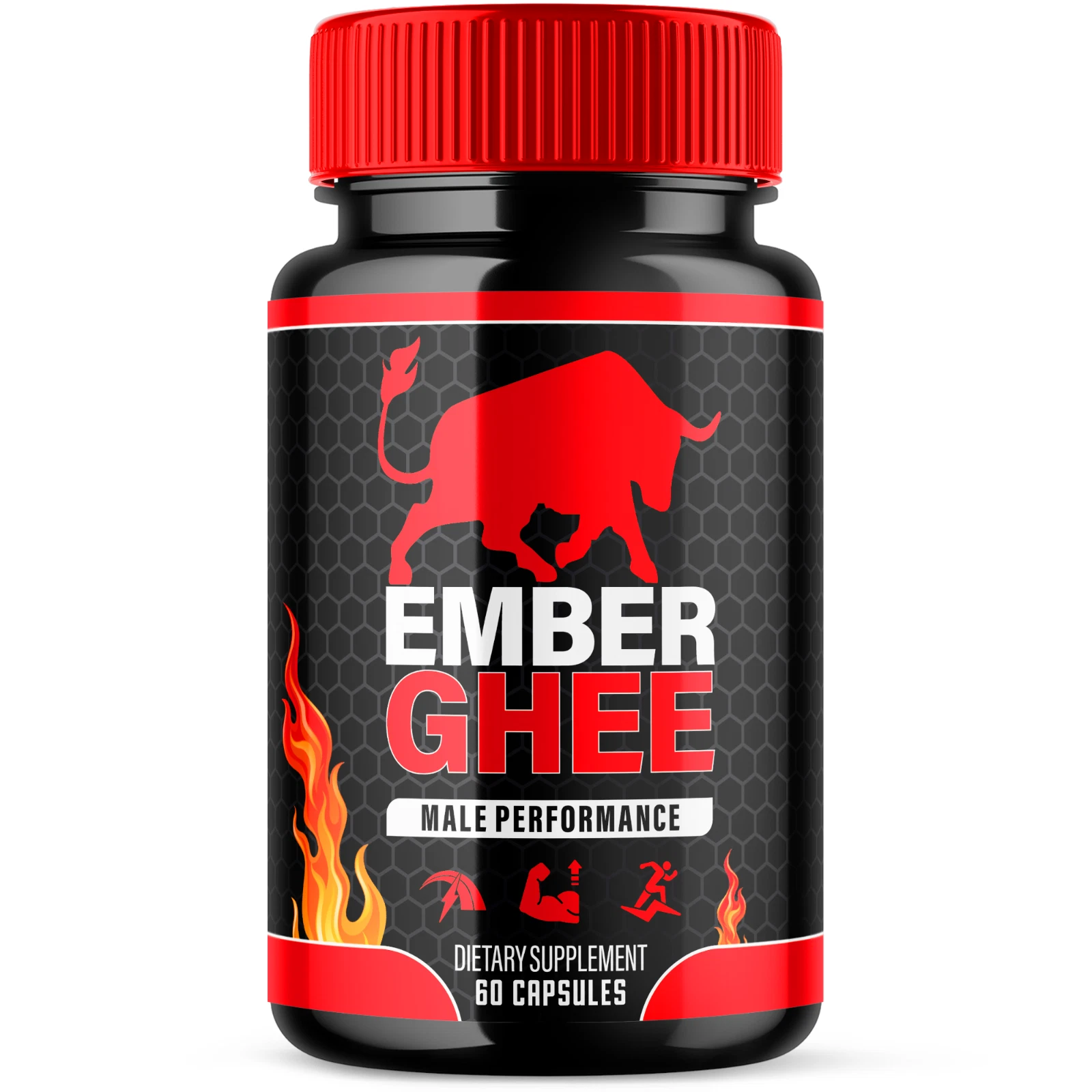 Ember Ghee Male Support Vitamin Maximum Strength Supplement for Men 60 Capsules