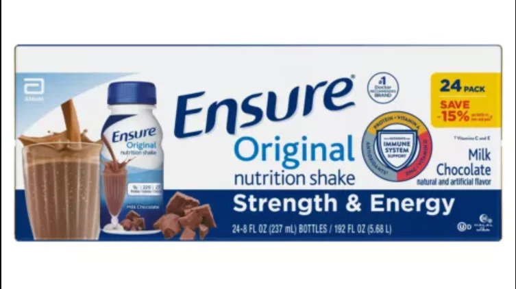 ensure original nutrition shake/milk chocolate/24pk/8oz