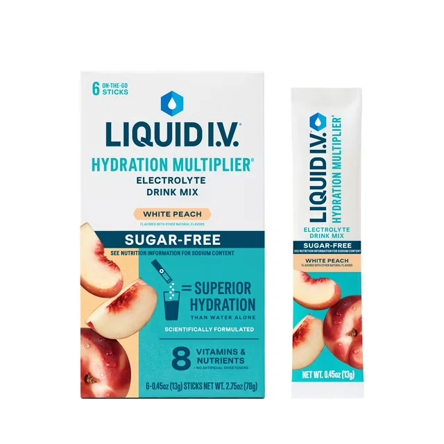 Liquid I.V.® White Peach Sugar-Free Hydration Multiplier® Powdered Electrolyte