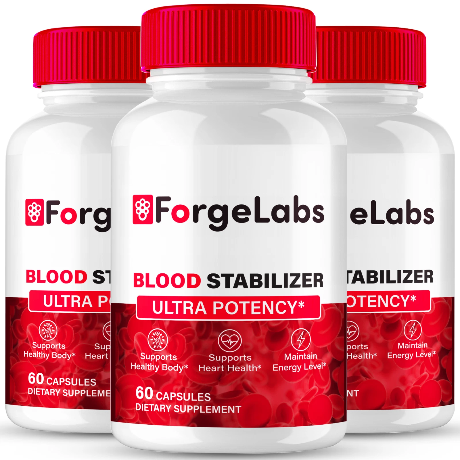 (3 Pack) ForgeLabs Blood Stabilizer, Forge Labs Advanced Blood Support Capsules
