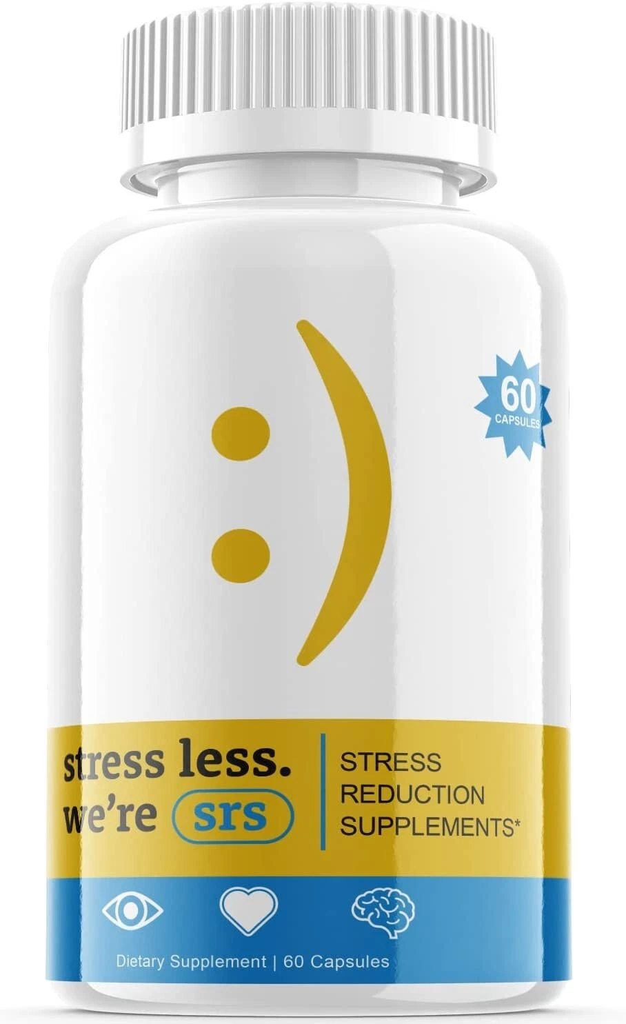 (1 Pack) SRS - Stress Reduction Supplement - Nootropic Support - 60 Capsules
