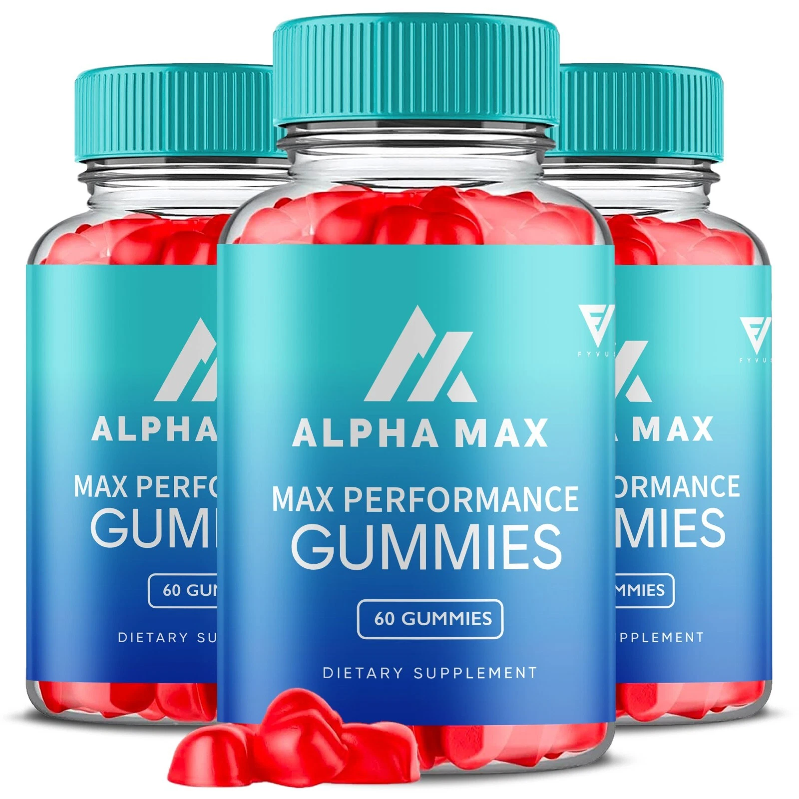 (3 Pack) Alpha Max Gummies AlphaMax Maximum Strength Formula (180 Gummies)