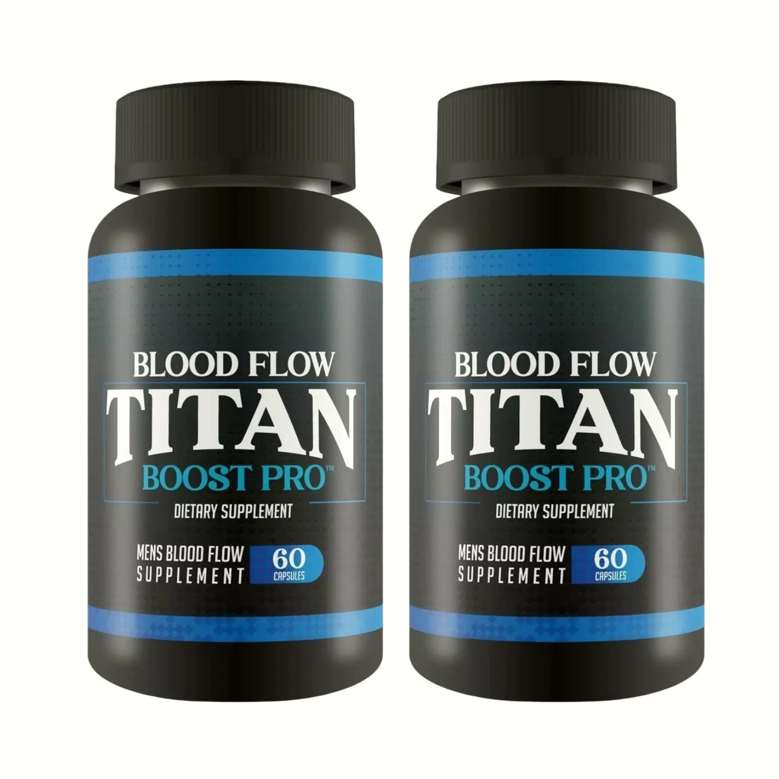 2-Pack Blood Flow Titan Boost Pro - Mens Bloodflow Support - 120 Capsules