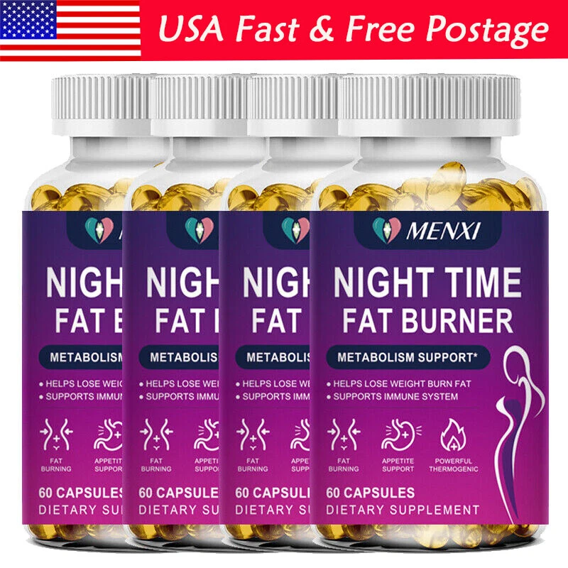 Qty60/120/240 Night Time Fat Burner Capsules - Weight Loss Slimming Supplement