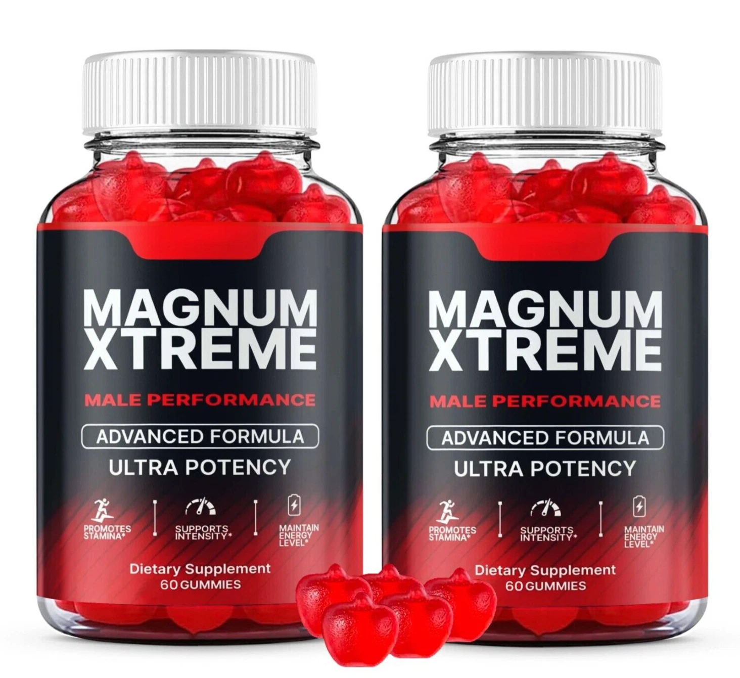 Magnum Xtreme Gummies for Men ed, Male Support Gummy for Energy ( 2 Pack )