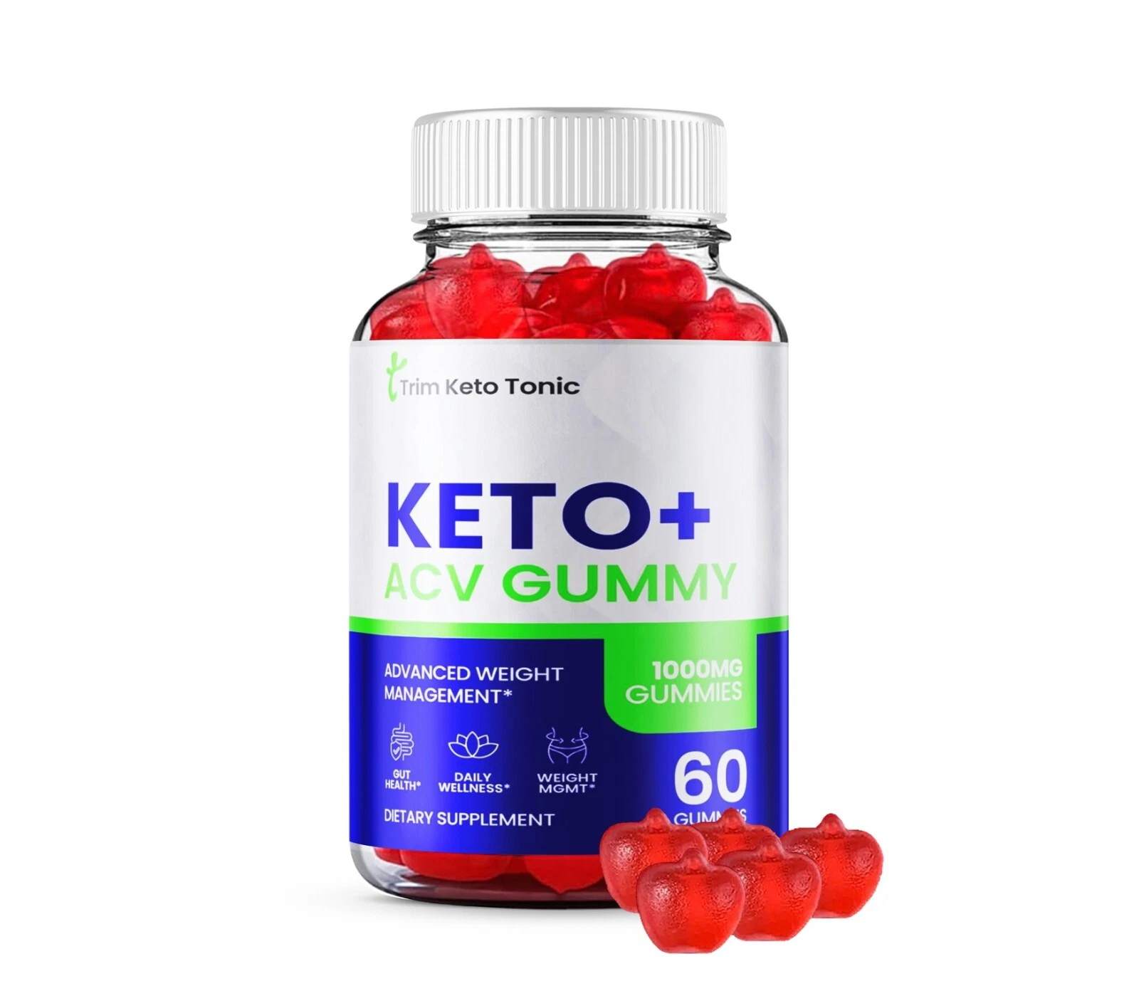 Trim Keto Tonic ACV Gummies Advanced Weight Management Supplement - (60 Gummies)