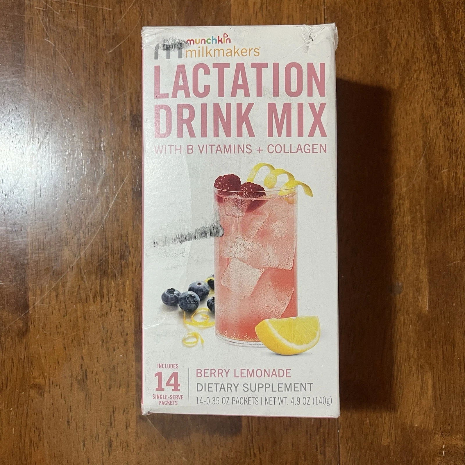 Munchkin Milkmakers Lactation Drink Mix B Vitamins/Collagen 14 Packet 12/25 NIB