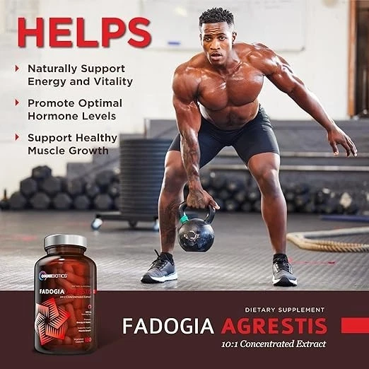 Muscle Recovery & Growth Fadogia Agrestis Supplement 180 Vegan Capsules