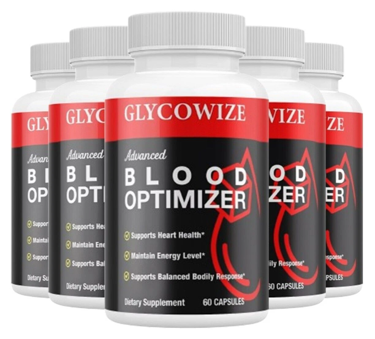 (5 Pack) Glycowize Blood Optimizer Glyco Wize Blood Support Pills (300 Capsules)