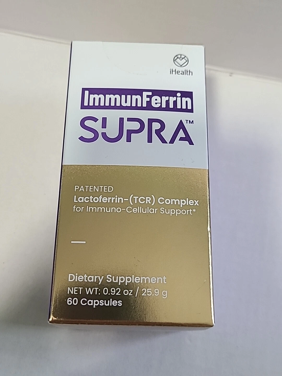 iHealth ImmunFerrin SUPRA Immuno-Cellular Support 60 Caps Patented .92 oz Sealed