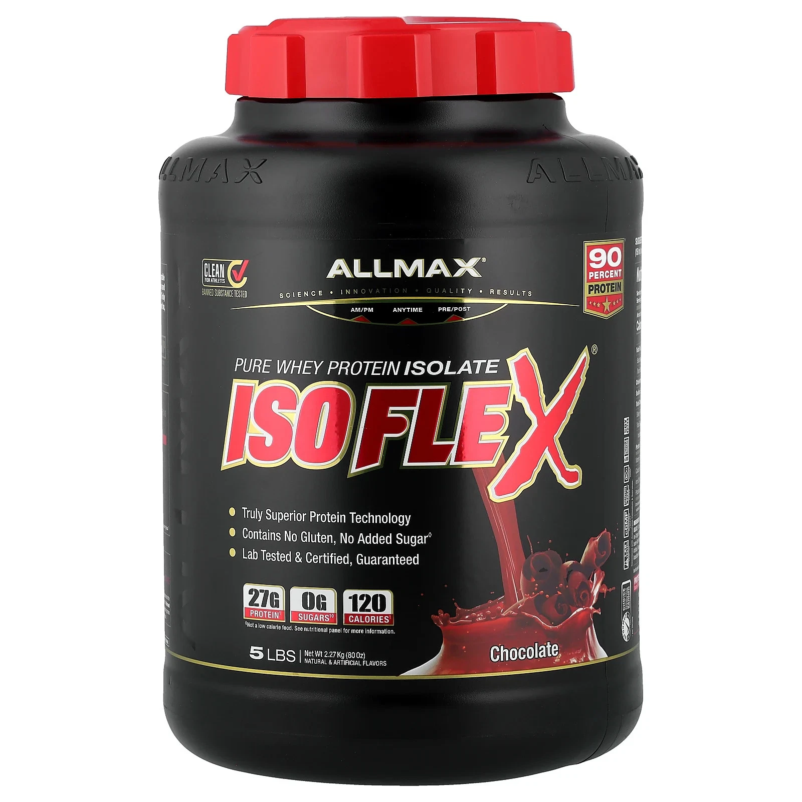 ISOFLEX®, Pure Whey Protein Isolate, Chocolate, 5 lbs (2.27 kg)