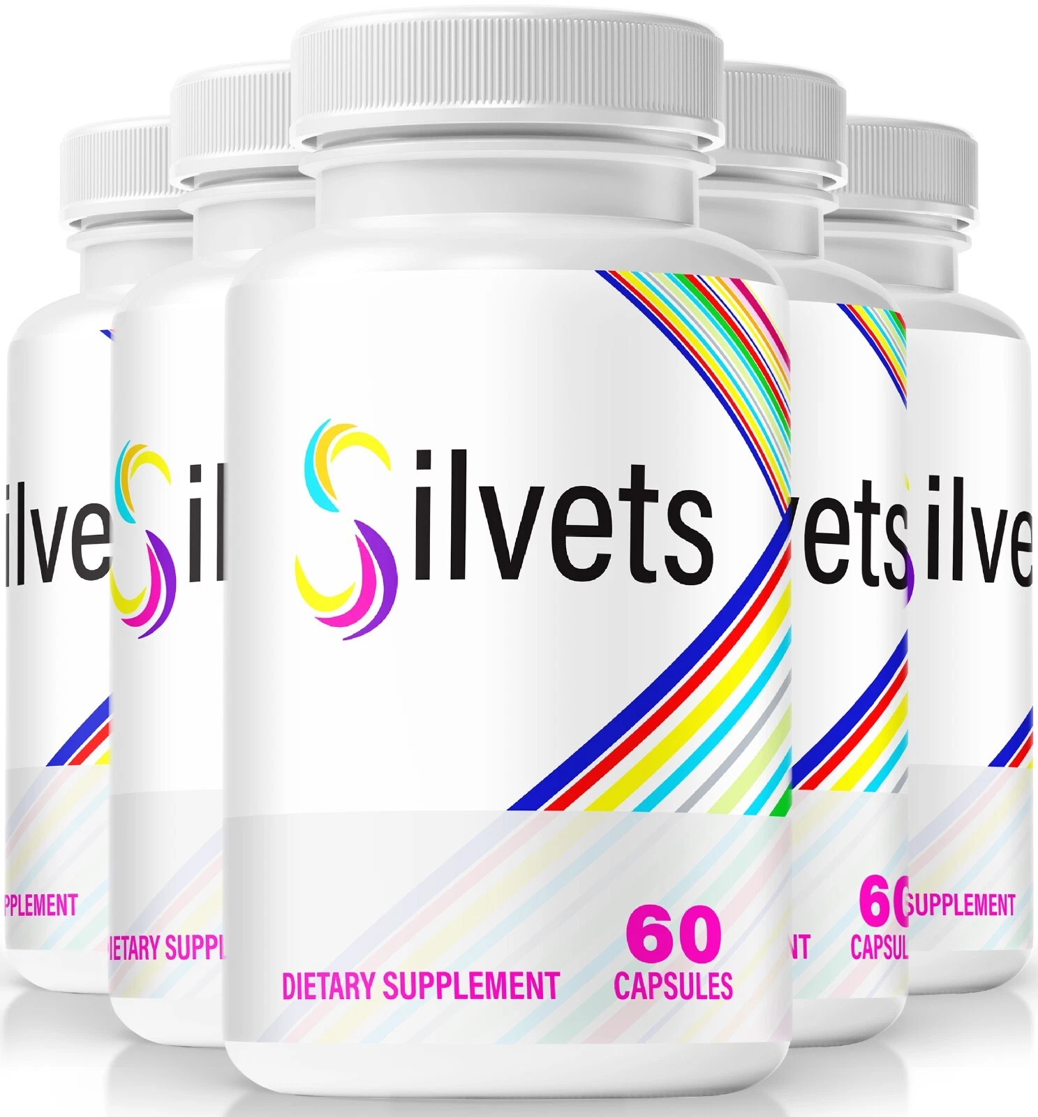 (5 Pack) Silvets Capsules Advanced Weight Loss Formula for Energy & Fat Burning
