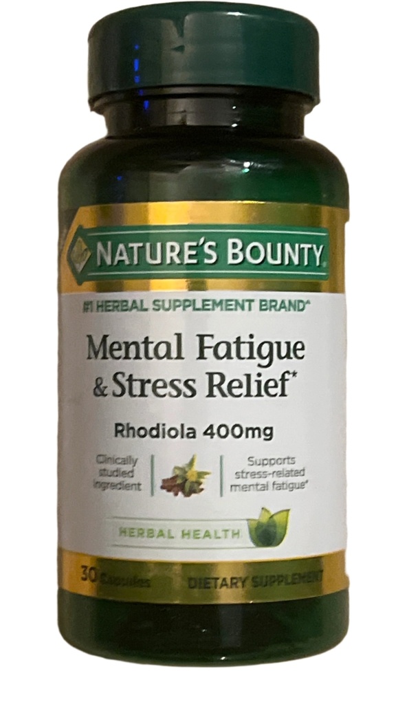 Nature's Bounty Rhodiola 400mg Stress Relief - Mental Fatigue Support