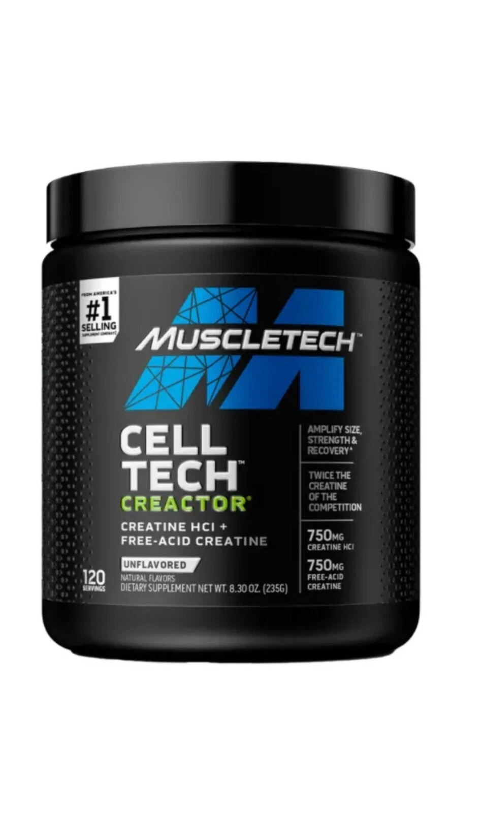 Creatina En Polvo Sin Sabor Para Crecimiento Muscular Ultra Pura 120 Porciones