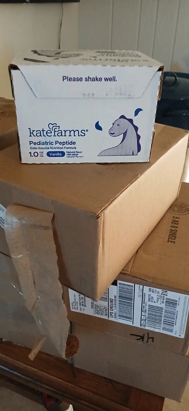 Kate Farms Pediatric Peptide 1.0 cal/ml Vanilla 8.45 Oz case 12 Bottle Ex 08/25