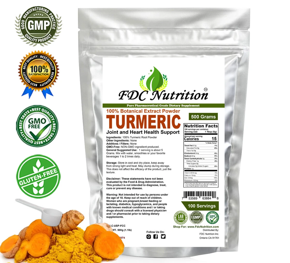 Turmeric Root Powder 1.1lb. Curcumin Pure Raw Natural Tumeric Spice