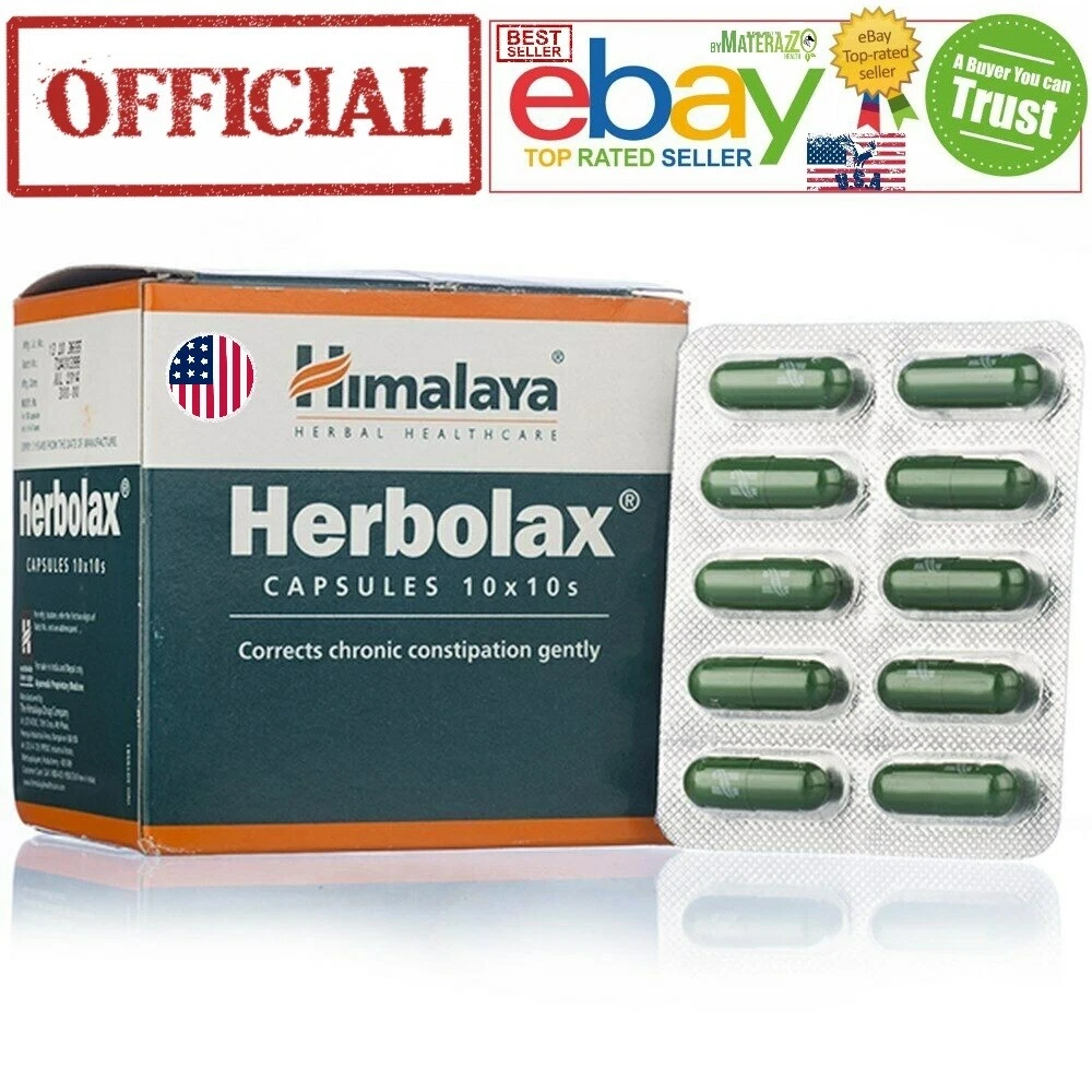 Herbolax Himalaya OFFICIAL USA 100 Capsules CONSTIPATION Care New FRESH