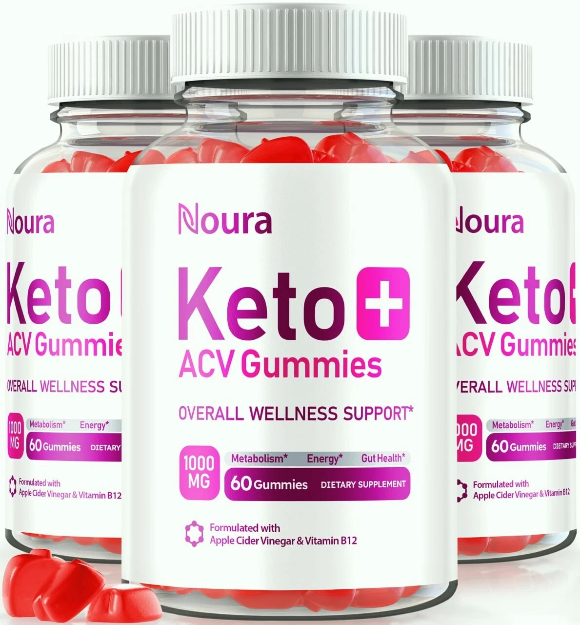 (3 Pack) Noura Keto + ACV Gummies for Advanced Weight Loss and Energy
