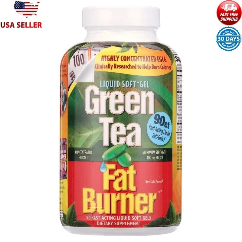 Unisex Green Tea Weight Loss Supplement 90 Capsules Thermogenic Support New